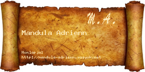 Mandula Adrienn névjegykártya